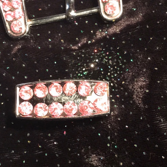 Belt buckle pink rhinestones metal & new elastic headwrap - Picture 5 of 11